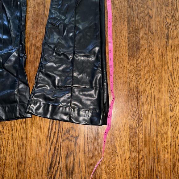 Revice Black Leather Flare Pants Venus Flares - Picture 9 of 9